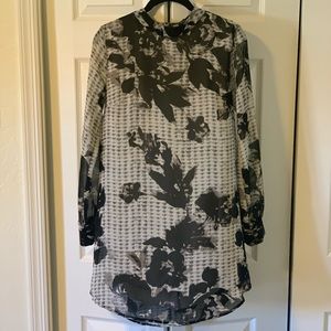 ASTR patterned long sleeve dress